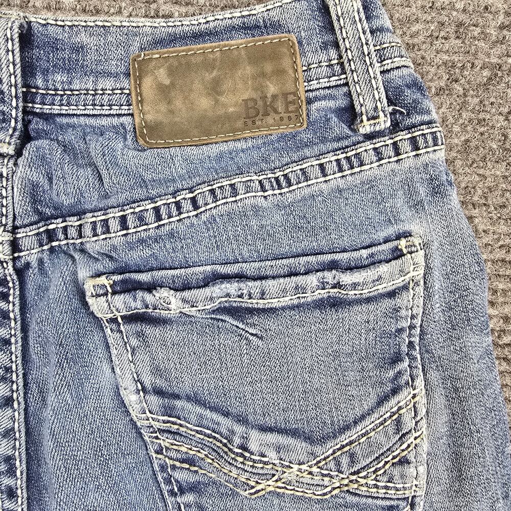 BKE Alec Jeans Mens 30x34 Blue Straight Stretch Denim Medium Wash Buckle - Picture 6 of 8